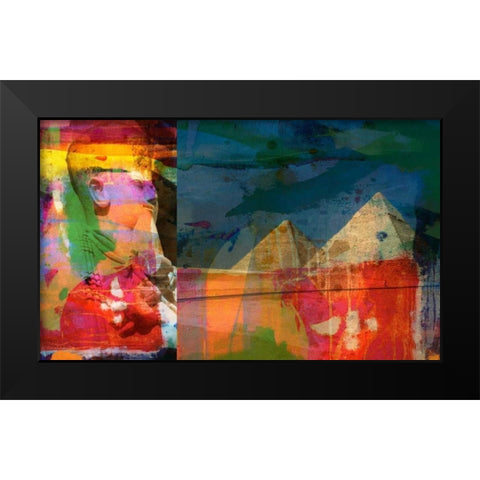 Pharaohs and Pyramids II Black Modern Wood Framed Art Print by Jasper, Sisa