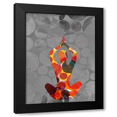 Yoga Pose III Black Modern Wood Framed Art Print with Double Matting by Jasper, Sisa