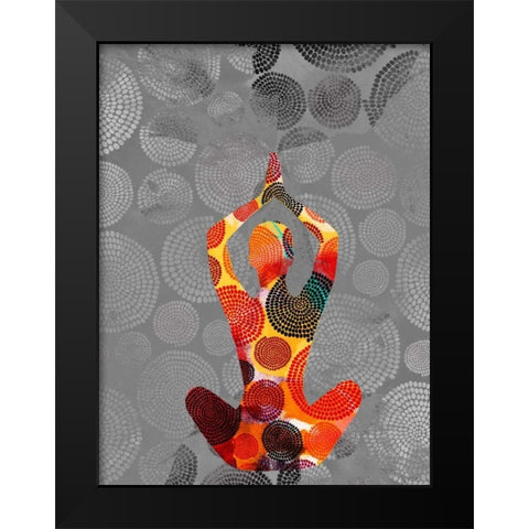 Yoga Pose III Black Modern Wood Framed Art Print by Jasper, Sisa