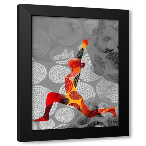 Yoga Pose IV Black Modern Wood Framed Art Print with Double Matting by Jasper, Sisa