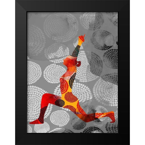 Yoga Pose IV Black Modern Wood Framed Art Print by Jasper, Sisa
