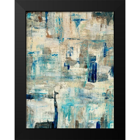 Aqua Separation I Black Modern Wood Framed Art Print by OToole, Tim