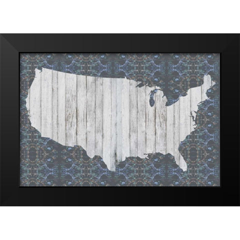 Flower Map VI Black Modern Wood Framed Art Print by Goldberger, Jennifer