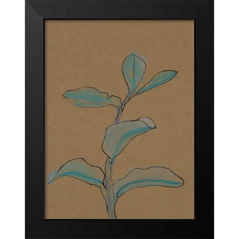Little Plants of Big Sur V Black Modern Wood Framed Art Print by Delamater, Rob