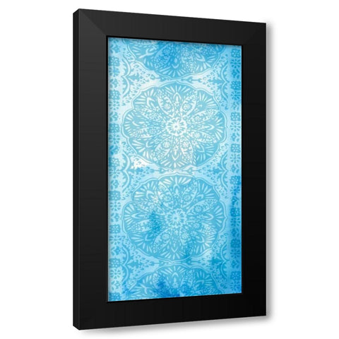 Cobalt Deco Panel I Black Modern Wood Framed Art Print by Zarris, Chariklia