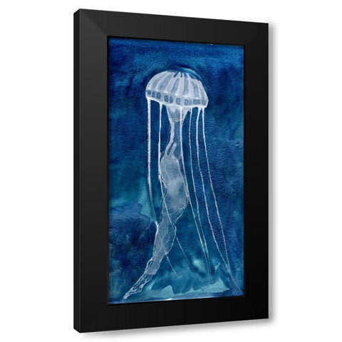 Indigo Nettle I Black Modern Wood Framed Art Print with Double Matting by Ludwig, Alicia