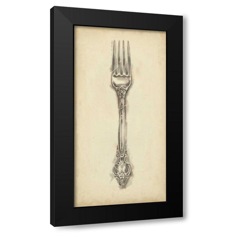 Ornate Cutlery I Black Modern Wood Framed Art Print with Double Matting by Harper, Ethan
