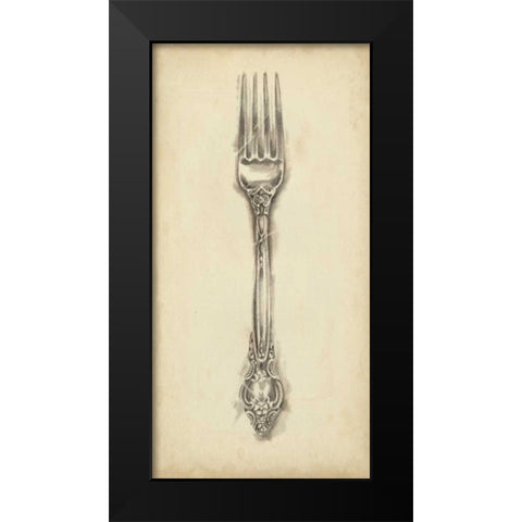 Ornate Cutlery I Black Modern Wood Framed Art Print by Harper, Ethan