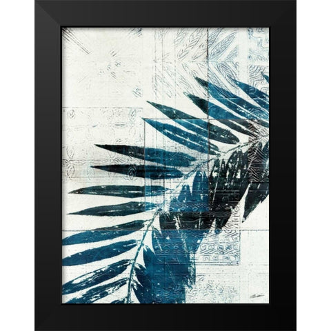 Palm Indigo II Black Modern Wood Framed Art Print by Butler, John
