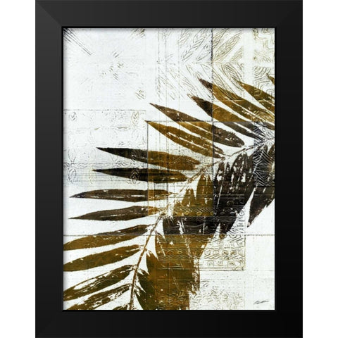 Palm Sienna II Black Modern Wood Framed Art Print by Butler, John