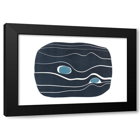 River Stones I Black Modern Wood Framed Art Print by Delamater, Rob