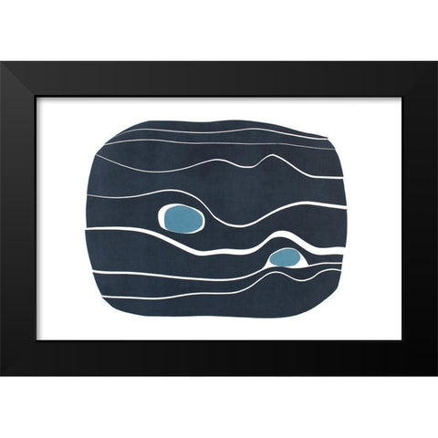 River Stones I Black Modern Wood Framed Art Print by Delamater, Rob
