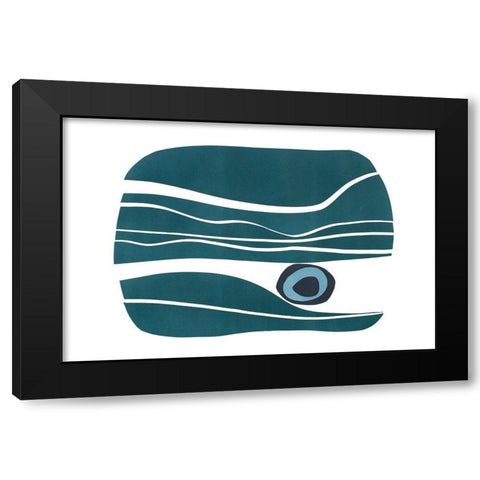 River Stones II Black Modern Wood Framed Art Print with Double Matting by Delamater, Rob