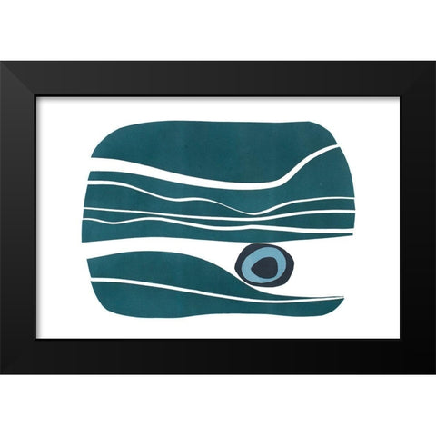 River Stones II Black Modern Wood Framed Art Print by Delamater, Rob