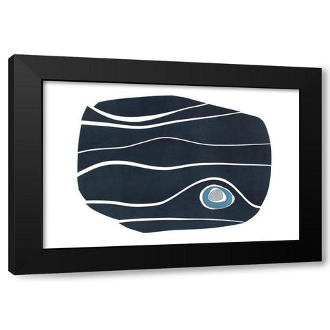 River Stones III Black Modern Wood Framed Art Print with Double Matting by Delamater, Rob