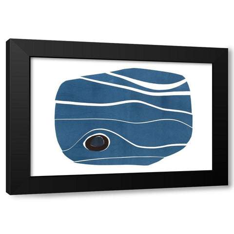 River Stones IV Black Modern Wood Framed Art Print by Delamater, Rob