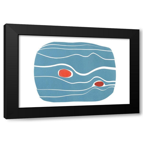 River Stones VI Black Modern Wood Framed Art Print with Double Matting by Delamater, Rob