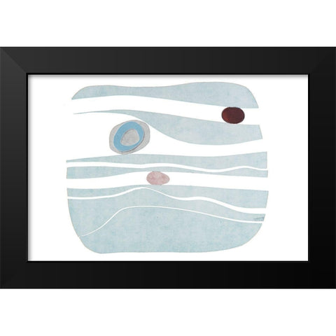 River Stones XII Black Modern Wood Framed Art Print by Delamater, Rob