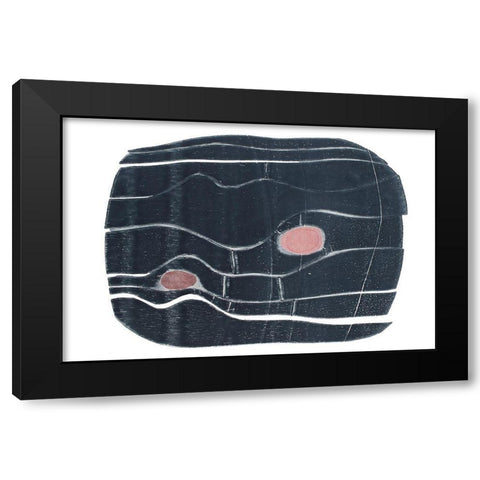 River Stones XIII Black Modern Wood Framed Art Print by Delamater, Rob