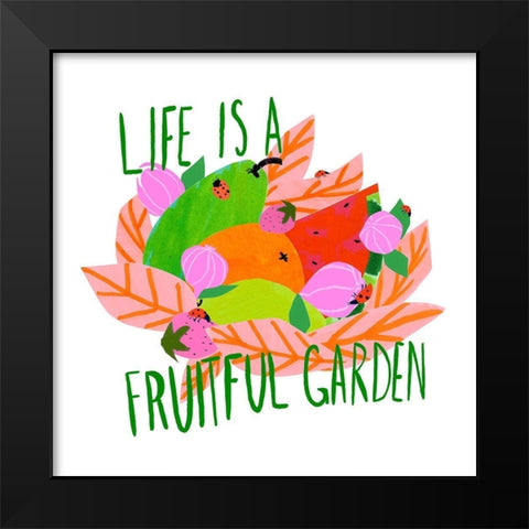 Fruitful Garden I Black Modern Wood Framed Art Print by Blanckslate