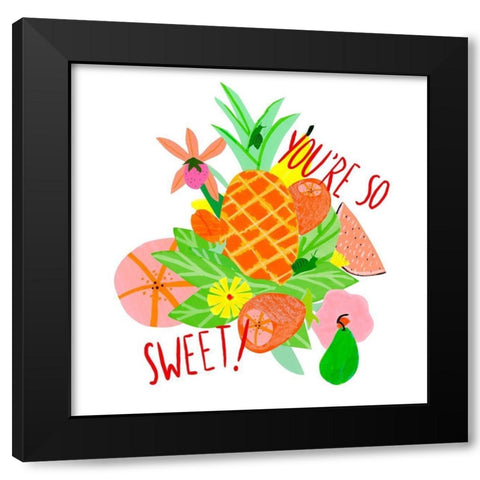 Fruitful Garden II Black Modern Wood Framed Art Print with Double Matting by Blanckslate