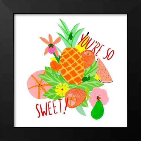 Fruitful Garden II Black Modern Wood Framed Art Print by Blanckslate