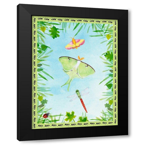 Bug Collector I Black Modern Wood Framed Art Print with Double Matting by Ludwig, Alicia