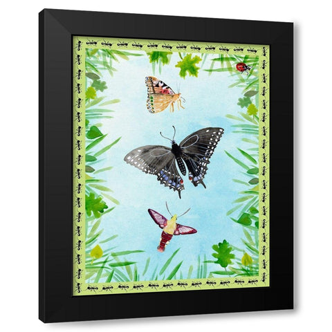 Bug Collector II Black Modern Wood Framed Art Print by Ludwig, Alicia