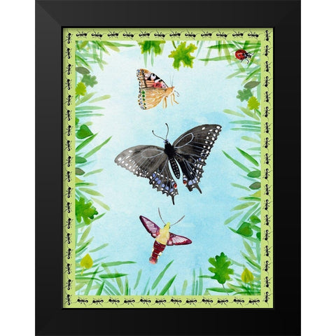 Bug Collector II Black Modern Wood Framed Art Print by Ludwig, Alicia