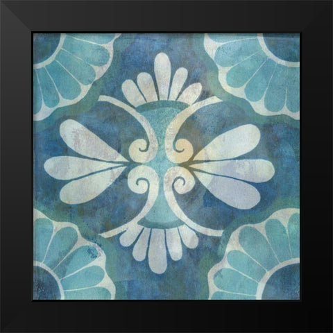 Patinaed Tile II Black Modern Wood Framed Art Print by McCavitt, Naomi