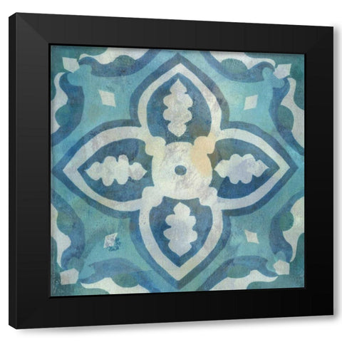 Patinaed Tile IV Black Modern Wood Framed Art Print by McCavitt, Naomi