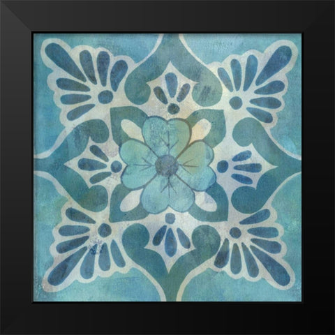 Patinaed Tile VI Black Modern Wood Framed Art Print by McCavitt, Naomi