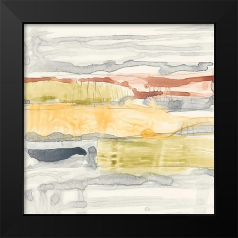 Tiered Layers II Black Modern Wood Framed Art Print by Goldberger, Jennifer