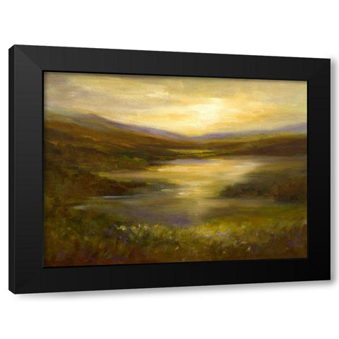 The Glimmer Black Modern Wood Framed Art Print with Double Matting by Finch, Sheila