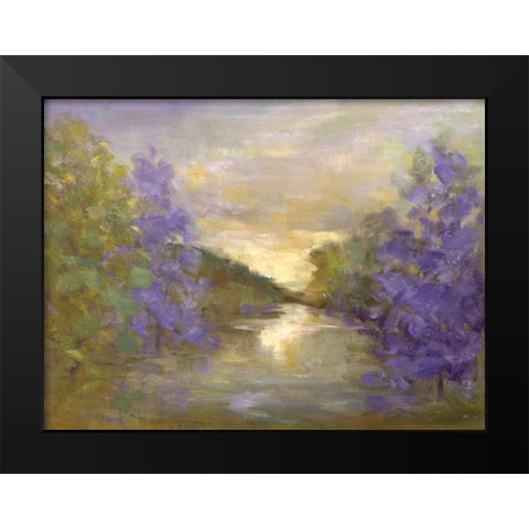 Tranquil Waters Black Modern Wood Framed Art Print by Finch, Sheila