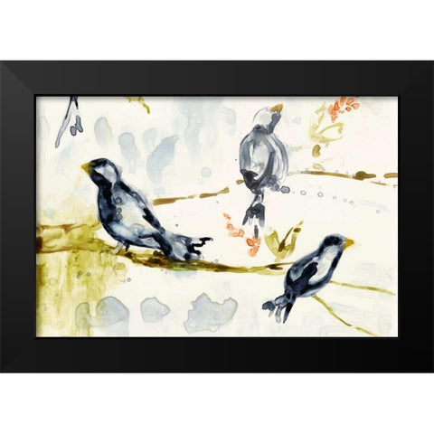 Morning Conversation II Black Modern Wood Framed Art Print by Goldberger, Jennifer