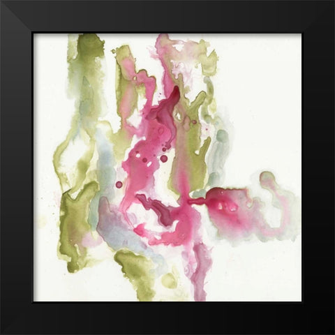 Minimalist Fuchsia I Black Modern Wood Framed Art Print by Goldberger, Jennifer