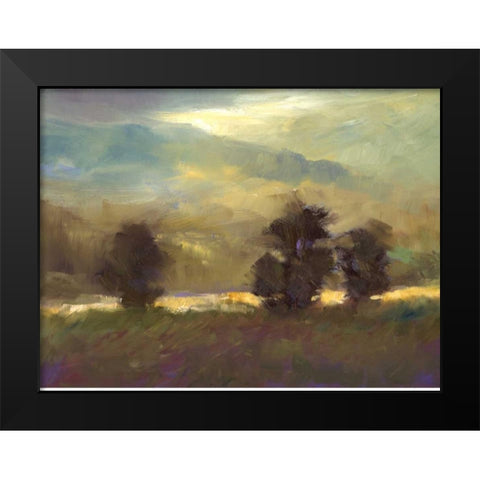 Passing Showers Black Modern Wood Framed Art Print by Finch, Sheila
