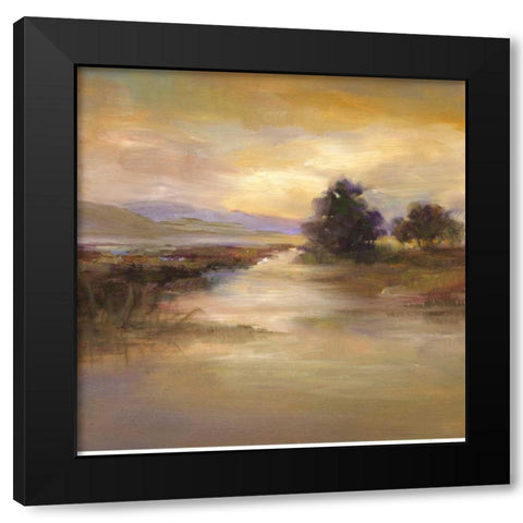 Waters Edge I Black Modern Wood Framed Art Print with Double Matting by Finch, Sheila