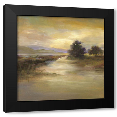 Waters Edge I Black Modern Wood Framed Art Print with Double Matting by Finch, Shiela