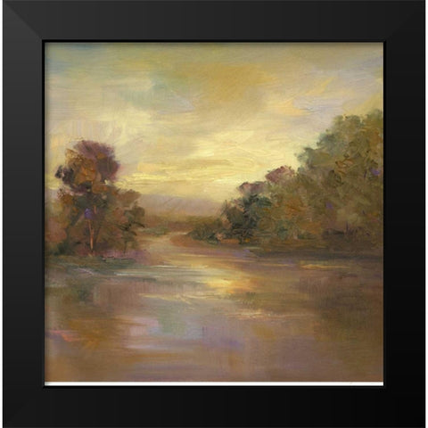 Waters Edge II Black Modern Wood Framed Art Print by Finch, Sheila