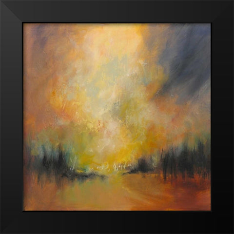 Evening Sails Black Modern Wood Framed Art Print by Doyle, Anne Farrall