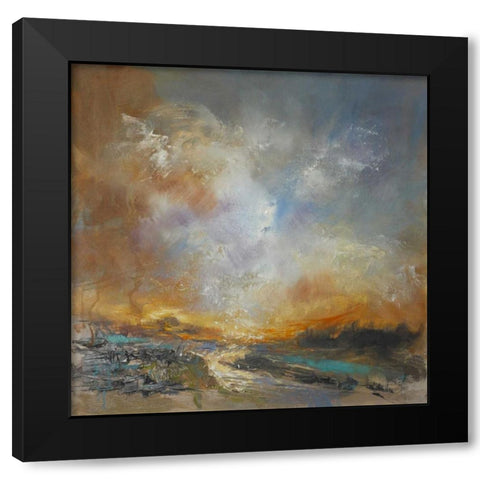 Liquid Gold Black Modern Wood Framed Art Print with Double Matting by Doyle, Anne Farrall
