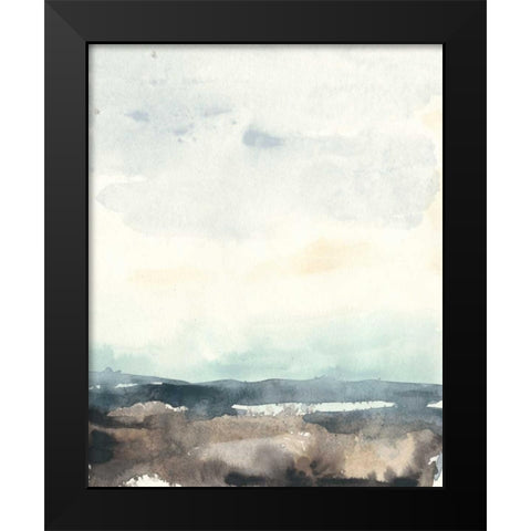Tidal Horizon I Black Modern Wood Framed Art Print by Vess, June Erica