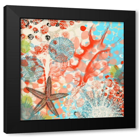 Exotic Sea Life V Black Modern Wood Framed Art Print with Double Matting by Orlov, Irena