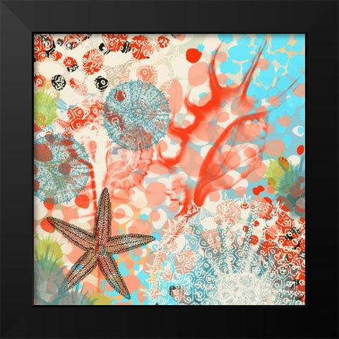 Exotic Sea Life V Black Modern Wood Framed Art Print by Orlov, Irena