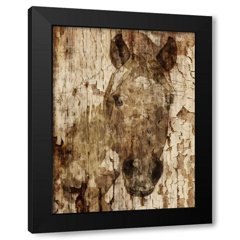 Champagne Horse I Black Modern Wood Framed Art Print with Double Matting by Orlov, Irena
