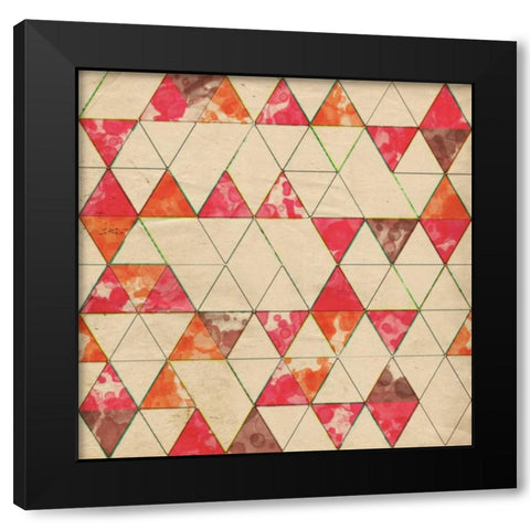 Geometric Color Shape IV Black Modern Wood Framed Art Print with Double Matting by Orlov, Irena
