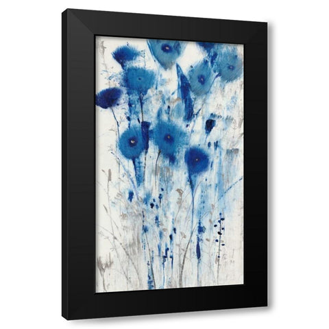 Blue Impressions II Black Modern Wood Framed Art Print by OToole, Tim
