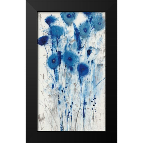 Blue Impressions II Black Modern Wood Framed Art Print by OToole, Tim